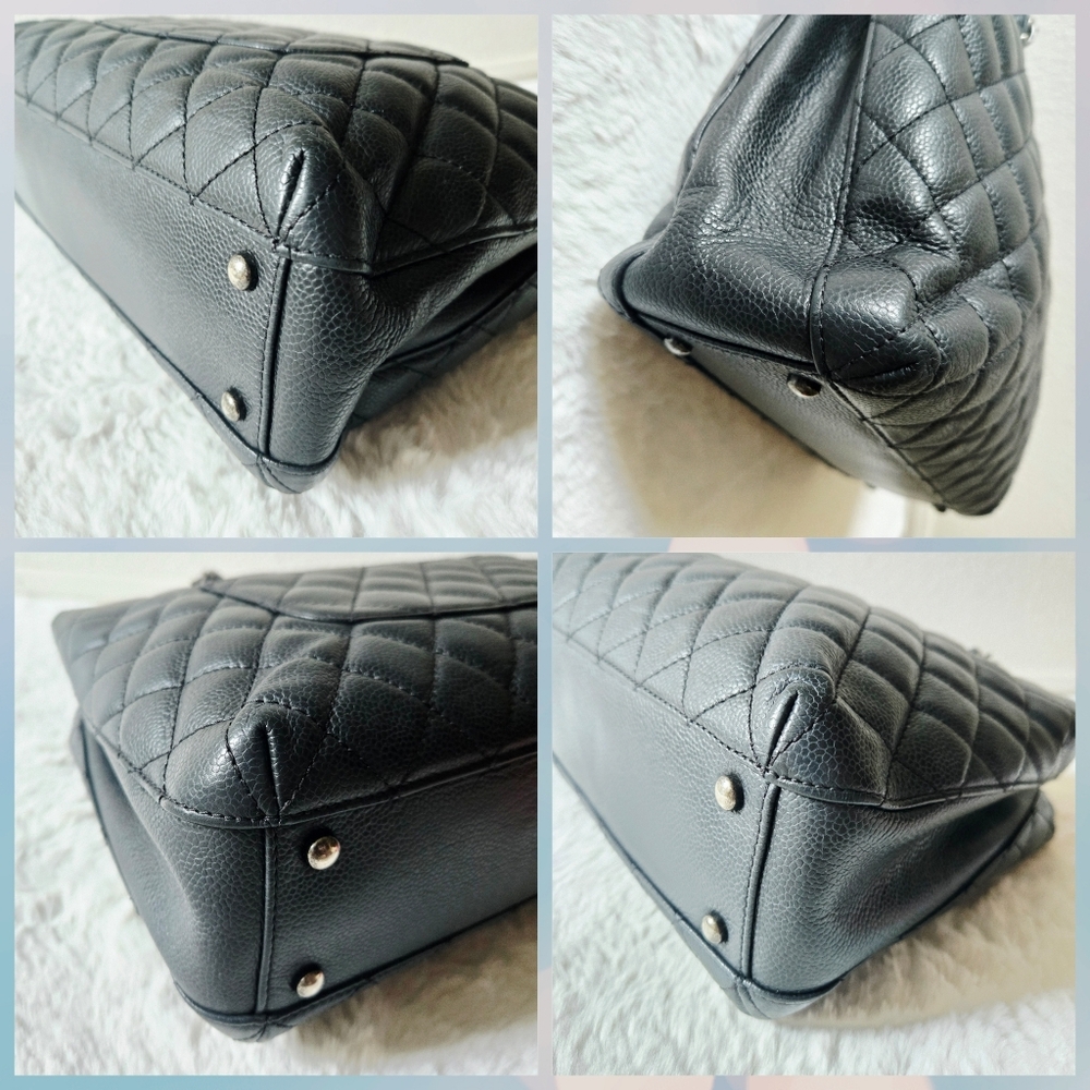 Chanel Black Quilted Caviar City Shopping Tote Bag - Picture 6 of 16